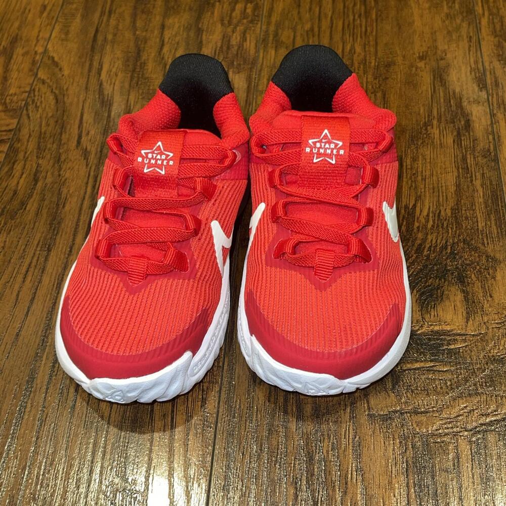 Size 6C NIKE Shoes Sneakers Toddler Star Runner DX7616-600) University Red White - Picture 4 of 11